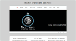 Desktop Screenshot of maximusinternational.co.uk